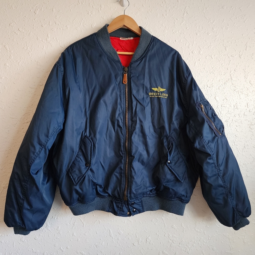 Vintage Rare to Find Breitling Bomber Jacket Made in Italy
